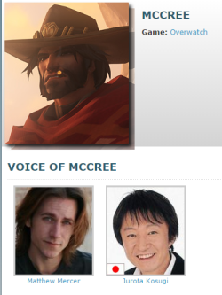 thebrownhatter:  kaijew:  can you fucking believe that McCree is voiced by Jotaro in both english and japanese???????  I can’t believe High Noon is a stand name. 