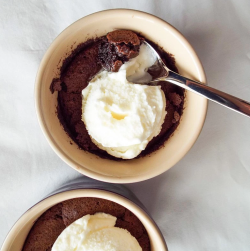 fullcravings:  Flourless Molten Chocolate Cake for Two