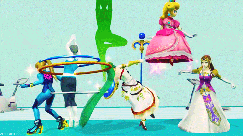 but-my-adventures-tho:  am I supposed to be laughing at how wii fit trainer just hula hoops out of existence or the fact that Palutena is pole dancing  smash womanz are best~ <3 <3 <3