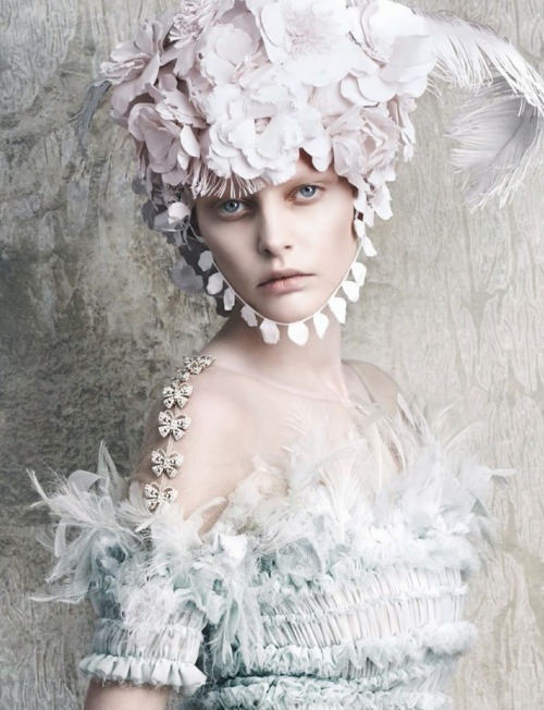 skaodi: Auguste Abeliunaite wears Chanel Haute Couture in ‘Kopfarbeit’ photographed by Luigi + Iango