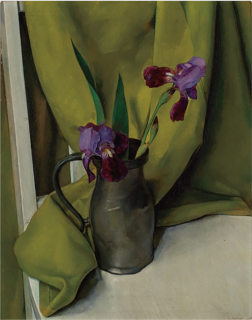 Luigi Lucioni ‘Irises’ 1928.(Source: artnet.com)