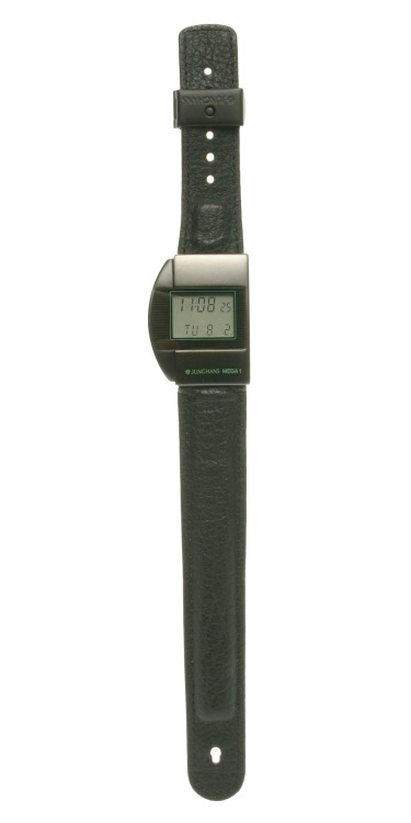 Junghans MEGA 1, the first radio-controlled wrist watch, 1990. Schramberg, Germany. © Deutsches Uhre