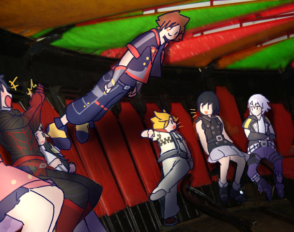 pao-pao-pao:  sora breaking the safety rules on a carnival ride