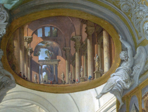 Giovanni Paolo Panini - Ancient Rome (c. 1754). Detail.