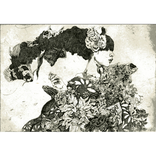 Kanako Akiyama aka Akiyama Kanako 秋山佳奈子 (Japanese, b. 1986, Tochigi, Japan) - Scar, 2011  Etching