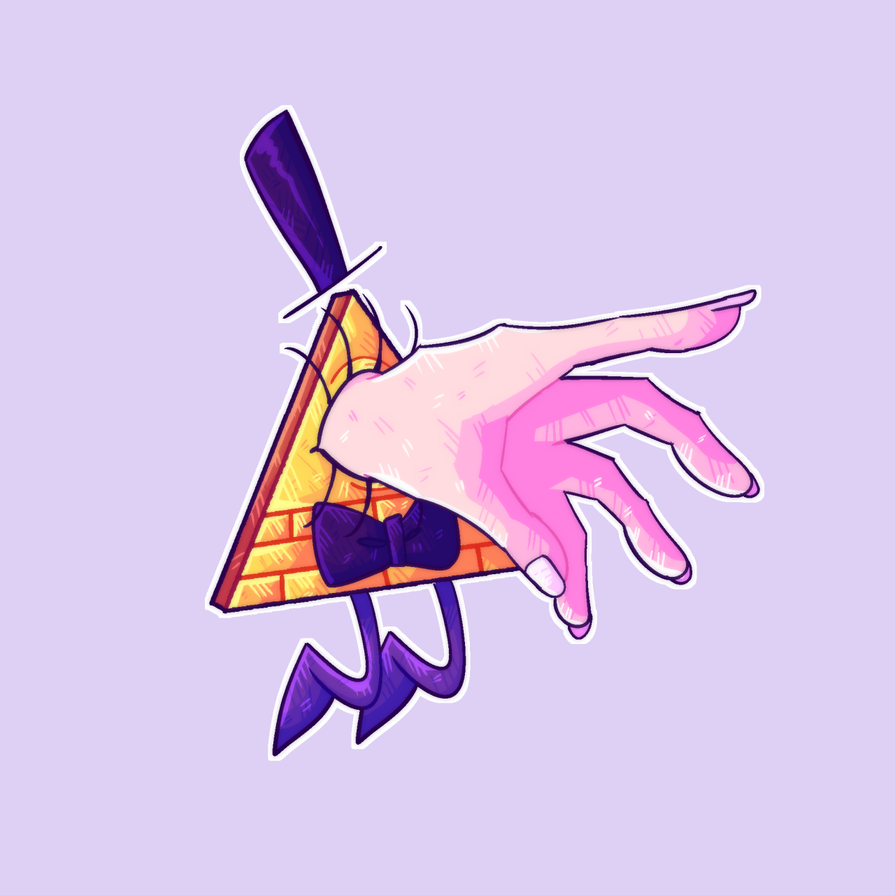 Daily Bill Cipher Doodles — [192] There's a hand coming out of his socket!