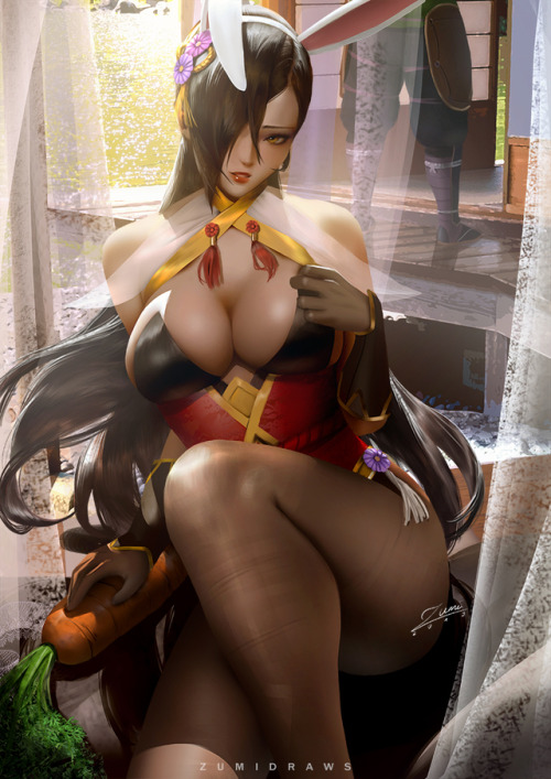 zumidraws:    Here is my take on Kagero from Fire Emblem  High-res version, nude version, process video, etc. on Patreon: https://www.patreon.com/zumi