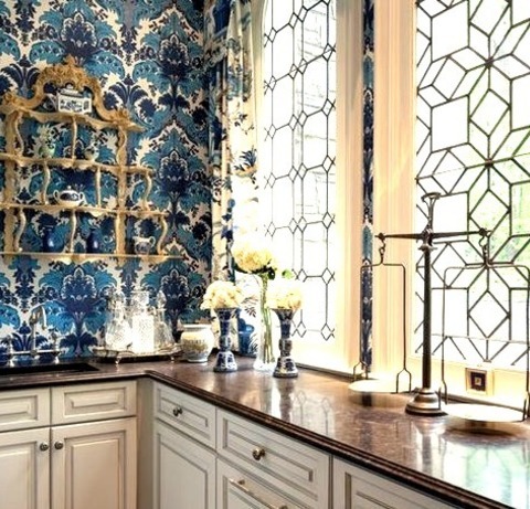 Traditional Home Bar Atlanta Mid-sized Elegant L-shaped Dark Wood Floor Wet Bar Photo With Raised-panel