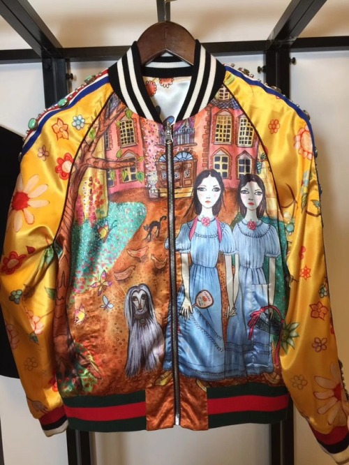 Gucci Unskilled Worker Reversible Silk Bomber