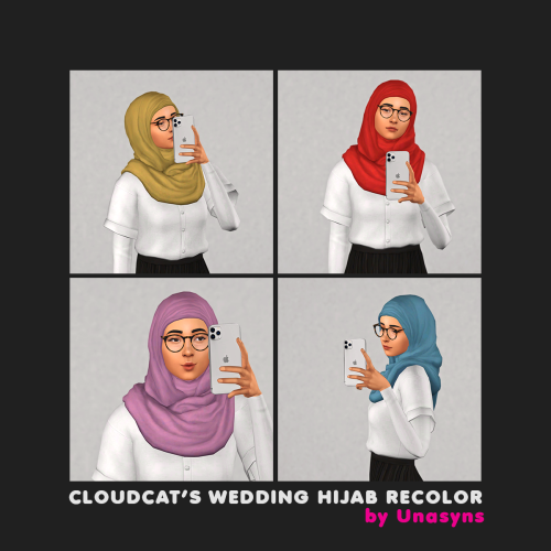 unasyns: CloudCat’s Wedding Hijab Recolor by UnasynsThat My Wedding Stories hijab, recolored.F
