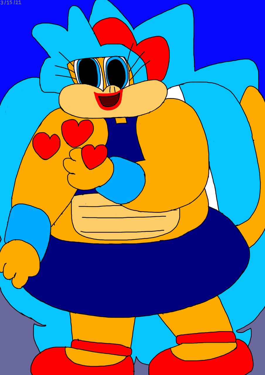 Here’s a Fanart of My OC Karen O Koopa with a Kiss Blow