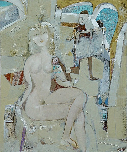 Anon. (Russian)Artist and his model.