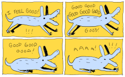 jomadraws:  happy dog has a good night 