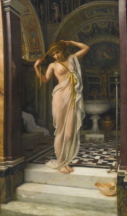 Diadumenè.1893.Oil on Canvas.223.5 x 132.7 cm.Art by Sir Edward John Poynter.(1836-1919).