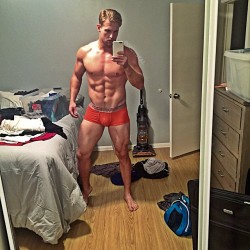 jakesterman:  Orange undies, very nice. 