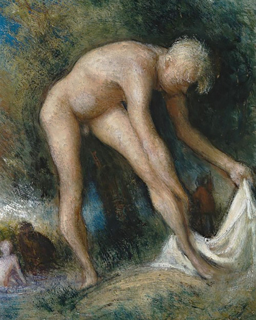 antonio-m:  “Boy Bathing”, c.1939 by William Dobell (1899–1970). Australian painter. oil on canvas                       