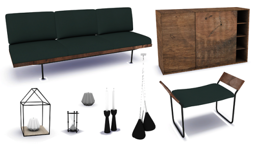 kai-hana:Onyx Furniture & Decor SetNORM Sofa (52 Swatches)BOWIE Stool (52 Swatches)ARTIC Sideboa