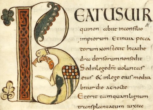 artofthedarkages:33r, Psalter, Harley 2793, British Library 