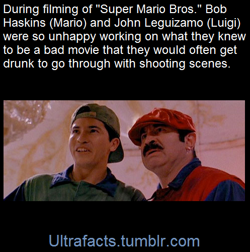 ultrafacts:    Bob Hoskins spoke critically of Super Mario Bros., saying that it