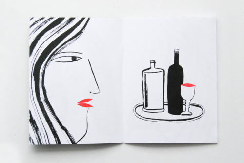 New zine. Red eyes / lips / cuts / stripes / flames / leaves / volcano craters / etc. In my shop her