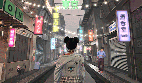 Wonderful Retro Game Styled GIFs Capture Modern Japanese Life