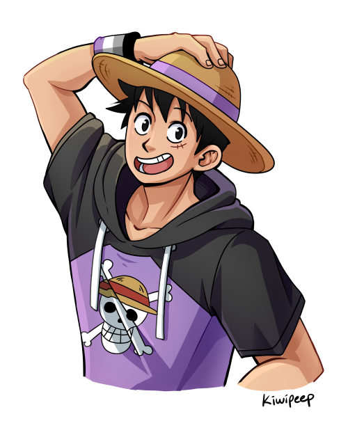 kiwi-peep:IT’S YA BOII like the headcanon that Luffy is asexual :)