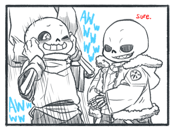 iltialid:  Request from DA #3 Well….(For me) UF!sans hate US!sans because US!sans