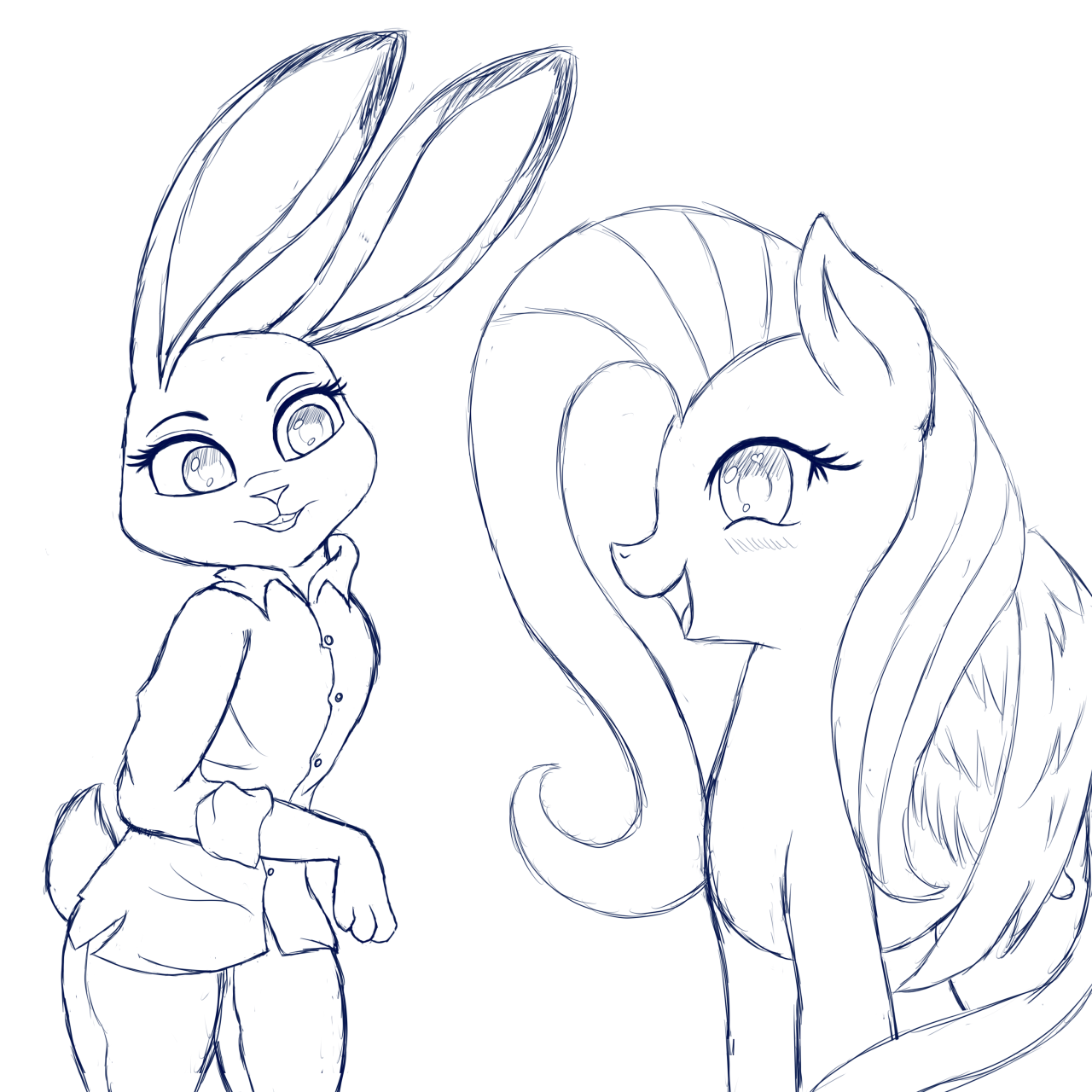 ask-confident-fluttershy:Couldn’t sleep, so have a sketch request of Judy Hopps