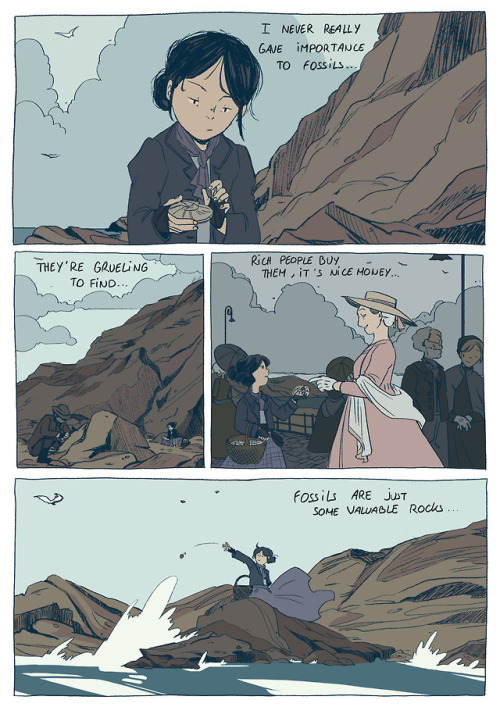 ortiies:Small comic tribute to the palaeontologist Mary Anning, who discovered in the early 19th cen