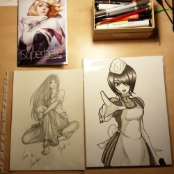 omar-dogan:  Look at the beautiful  gifts i got from @artgerm @tatteredgreed @projektkitsune   thank  you so much ! I’m  home in Mississauga,  the leaves are budding ,  daffodils  will open soon,  and this weekend i pick up something very special !