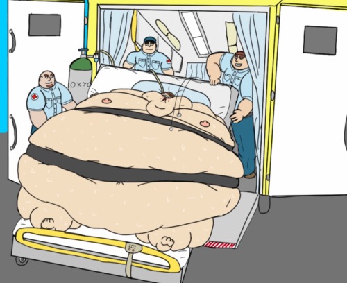 fatmalefantasy:superchubfan024 drew me like I was super morbidly obese and needing medical assistanc