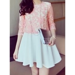 okaywowcool:  pink lace dress - .62