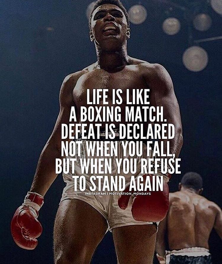 Ali Punchbag Dont Quit Quote Motivational Boxer Boxing Sports Poster 24x36