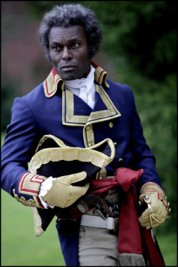 blackportraitsblackbeautiful:Jimmy jean-louis acting as Toussaint louverture—The revolutionary Haitian leader.