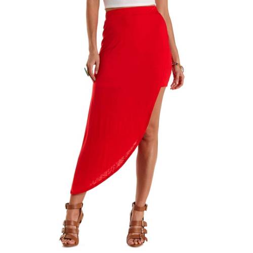 hipster-miniskirts:Asymmetrical High-Low Tulip Skirt