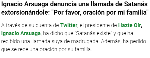 […] En su tuit, el presidente de Hazte Oír incluye una imagen del número 666666666 a la que acompaña