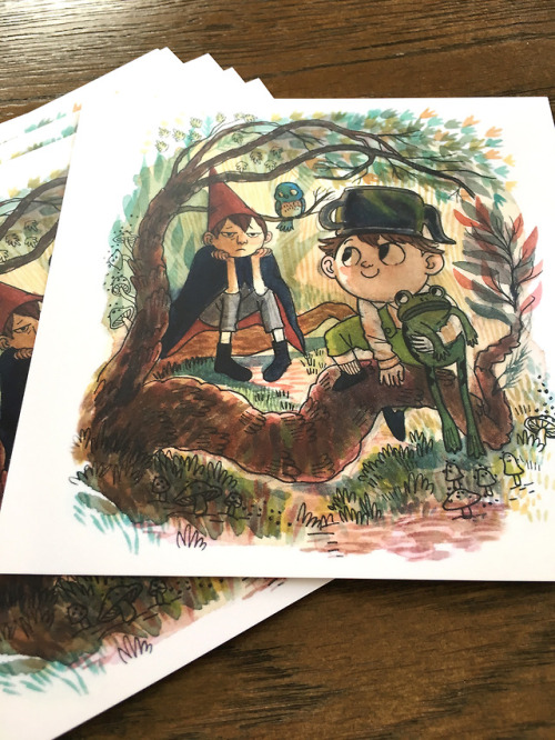 Over the Garden Wall square postcards! They’re available for purchase through my Etsy shop: https://