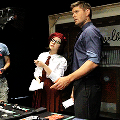 itsajensenthing:  J2 behind the scenes of Supernatural’s 200th episodebonus: 