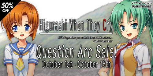 Question Arc Sale!In celebration of the new anime, MangaGamer announces that the first four chapters