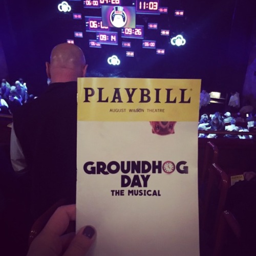 And Rewind.Last weekend I won the digital lottery for the new Broadway musical, Groundhog Day, and J