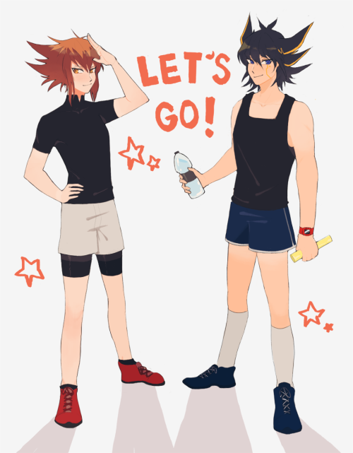 i’ve been meaning to draw these two together for a long time, so have them in running clothes LOLyuu