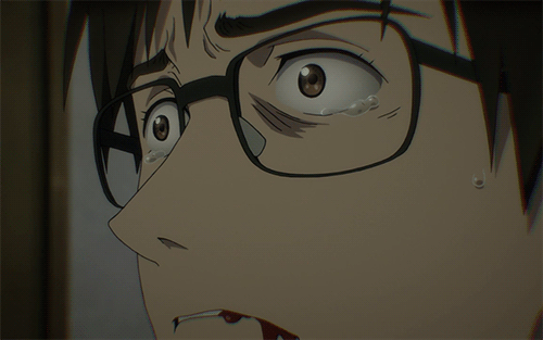 at first i was like “why’d they give him glasses, that’s stupid” but now I understand that in the original manga it was difficult to make the distinction between Shinichi without bits of Migi inside of him, and Shinichi with bits
