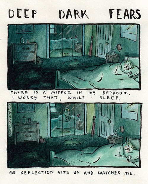 bravodelta9:  playstationgirl:  boredpanda:  Illustrator Turns People’s Deepest And Darkest Fears Into Comics  Okay and now there are several new things I’m afraid of.   The first and third ones are reminiscent of Happy Tree Friends…