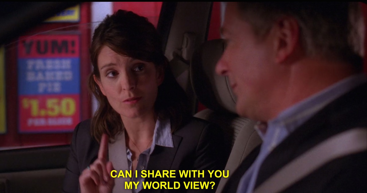 unbreakable-lizlemon:  What a surprise your worldview is food based.