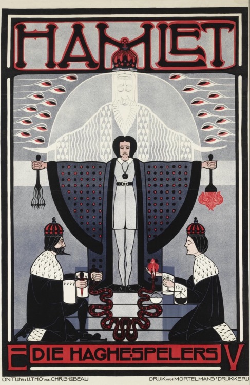 Hamlet.1914.Coloured lithographed poster.121 x 79.3 cm.Art by Chris Lebeau.