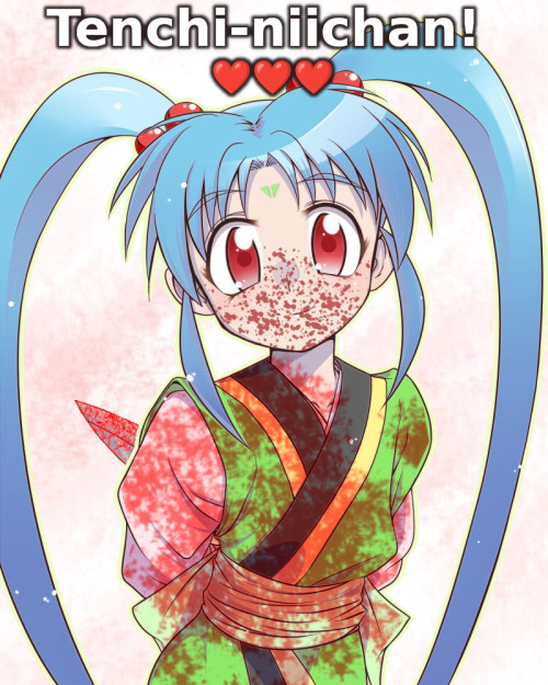 “Tenchi-niichan, guess what’s for dinner?”Today is National Yandere Day!  Celebrat
