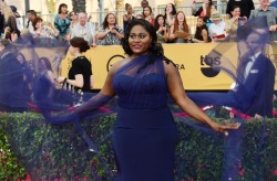 imaniakika:smidgetz: ikonicgif: Danielle Brooks arrives for the 21st Annual Screen Actors Guild Awards  ethereal   god has arrived