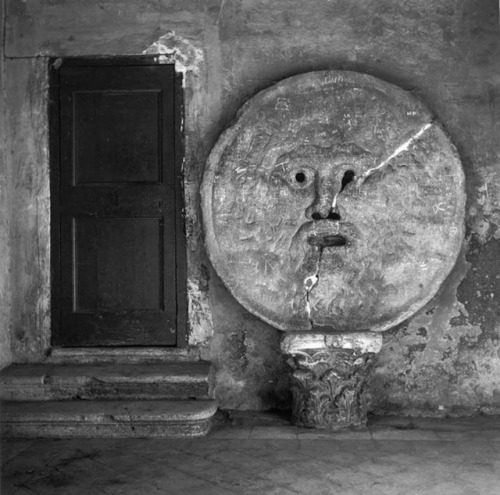 poetryconcrete:Bocca della verità, photography by Herbert List, 1949, in Rome, Italy.