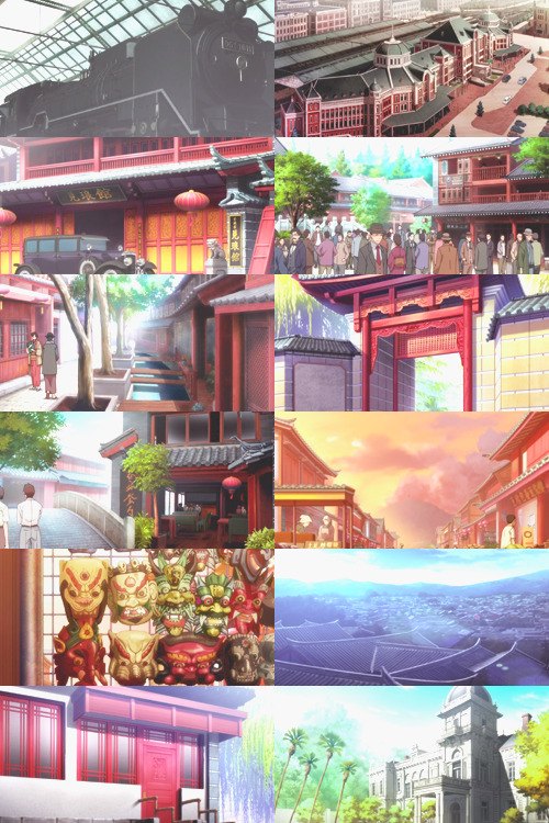 Hakkenden: Touhou Hakken Ibun ↳ scenery porn - the capital (ep. 02)   