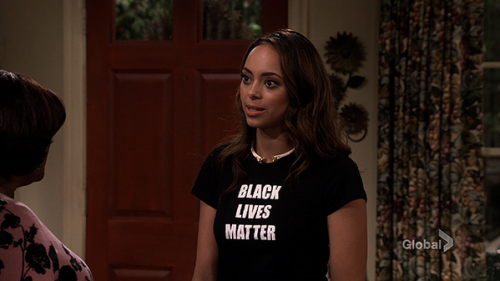 56blogscrazy:  NBC Finally let black comdies happen  & im here for it on the carmichael show they were talking about trayvon protest & u see her black lives matter shirt i was shocked 